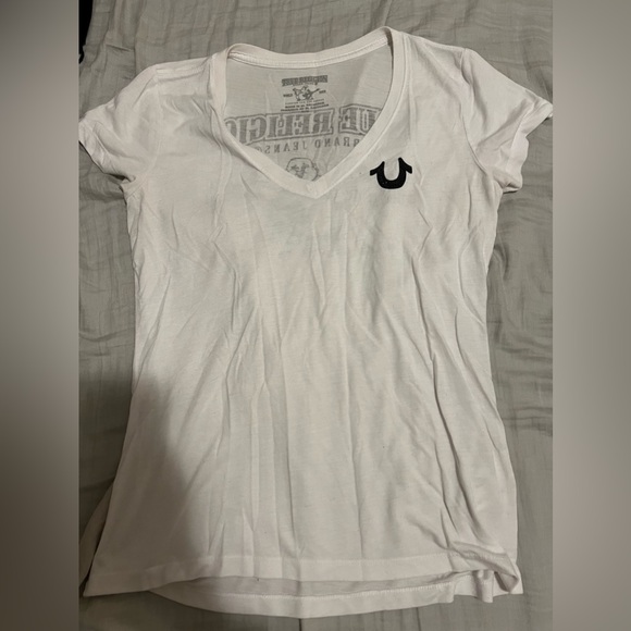 WOMENS TRUE RELIGION BUDDHA V-NECK TEE - Picture 3 of 6